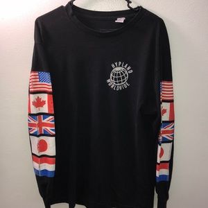 Hypeland Worldwide flags long tee